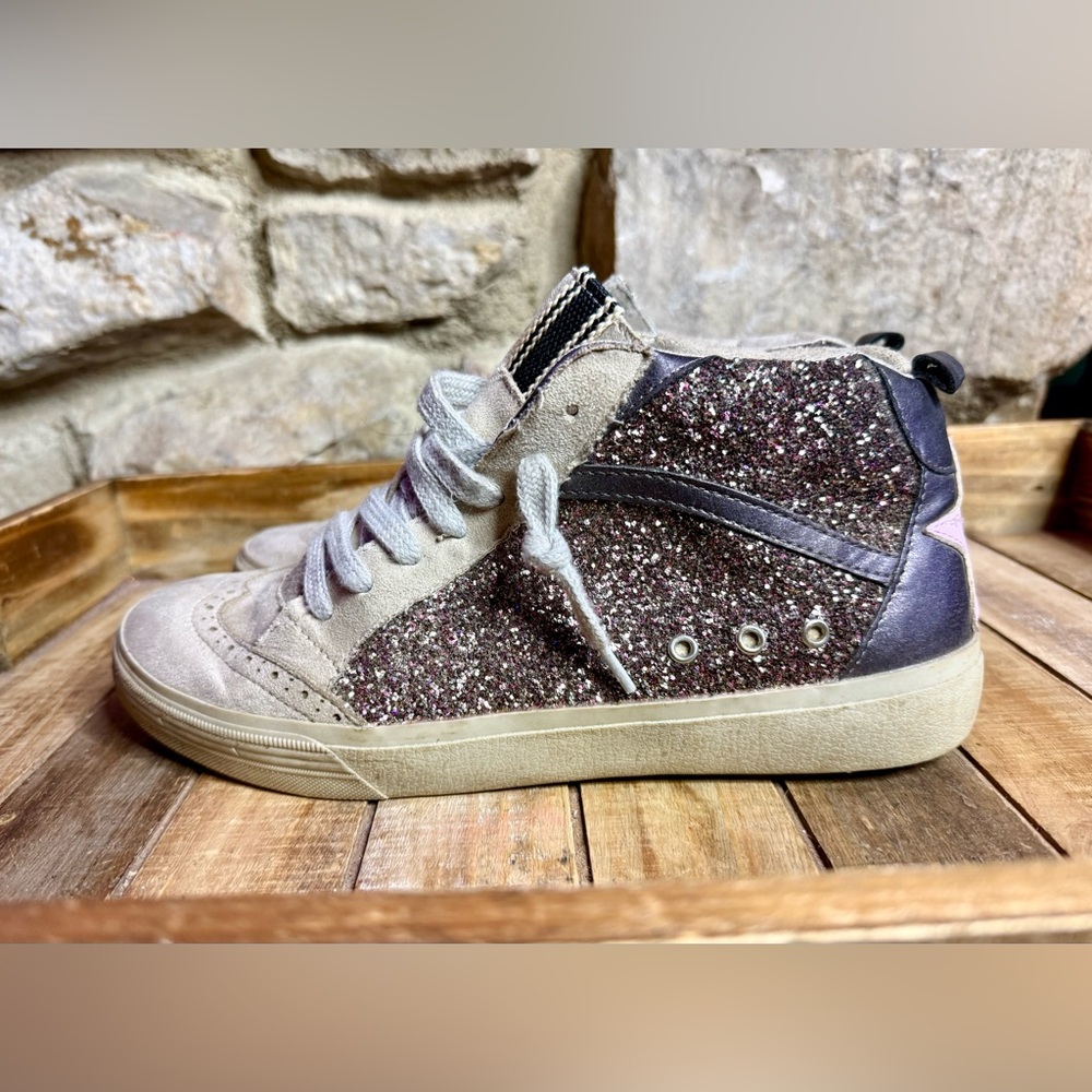 SHUSHOP Sneakers The Riley Pewter Glitter Size 10